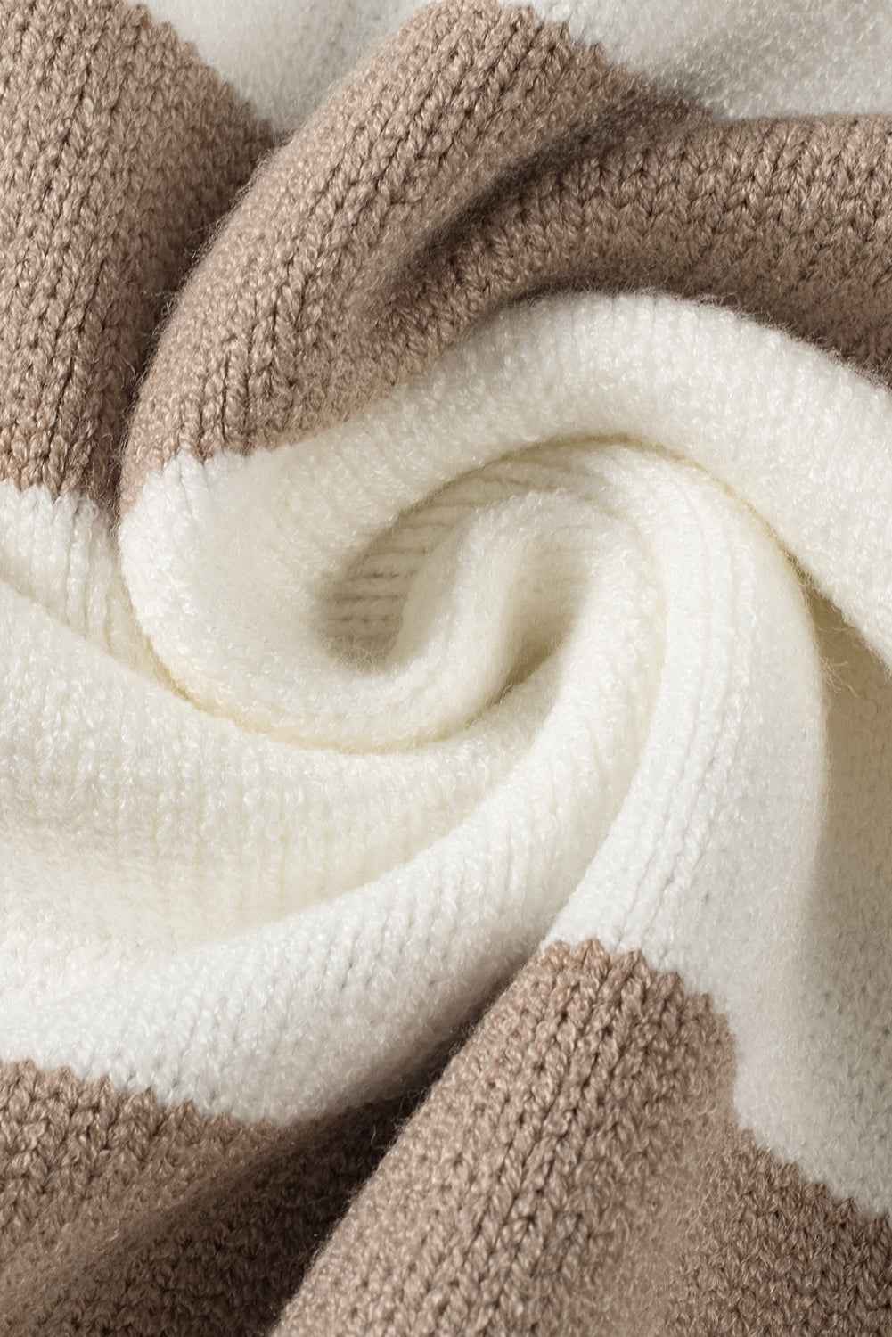 Stripe Knit Dropped Short Sleeve Sweater