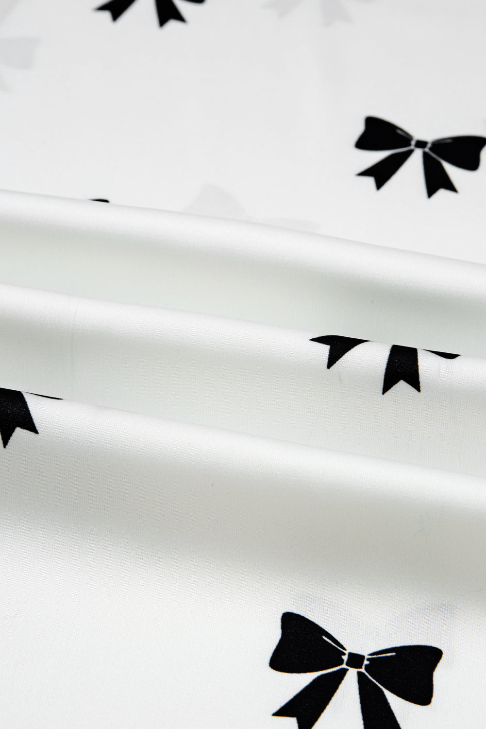 Bow Long Sleeve Top and Pants Pajama Set