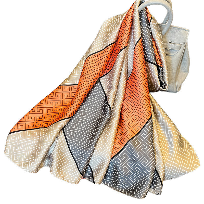 Elegant Silk Scarf for Women - Long Sun Protection Accessory for Spring and Summer - The Eggy's store