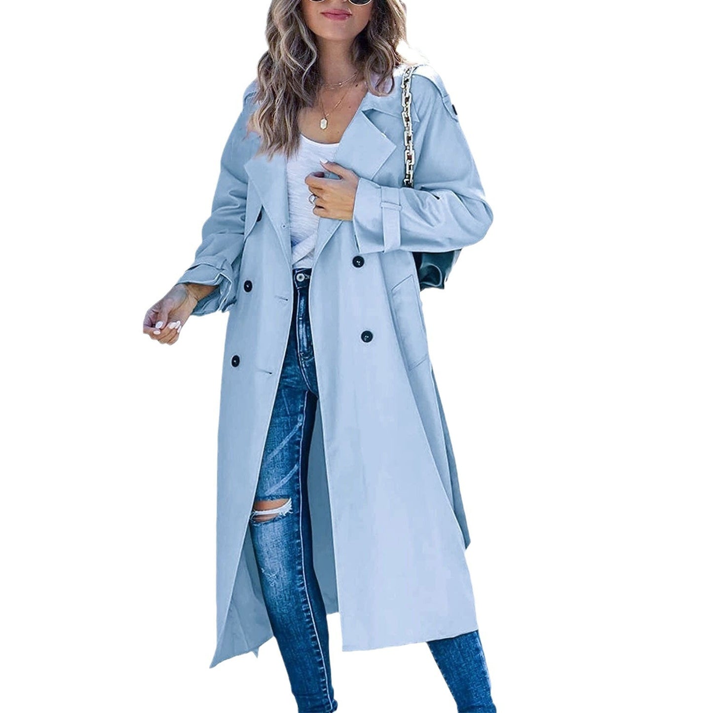 Women's Casual Windbreaker Jacket - Fashionable Solid Color Outerwear for Women - The Eggy's store