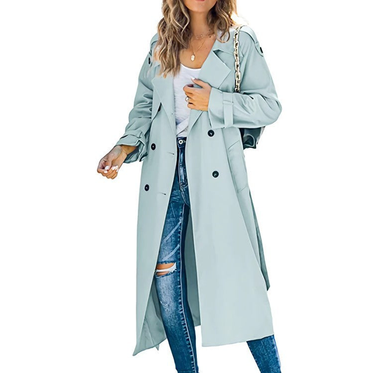 Women's Casual Windbreaker Jacket - Fashionable Solid Color Outerwear for Women - The Eggy's store