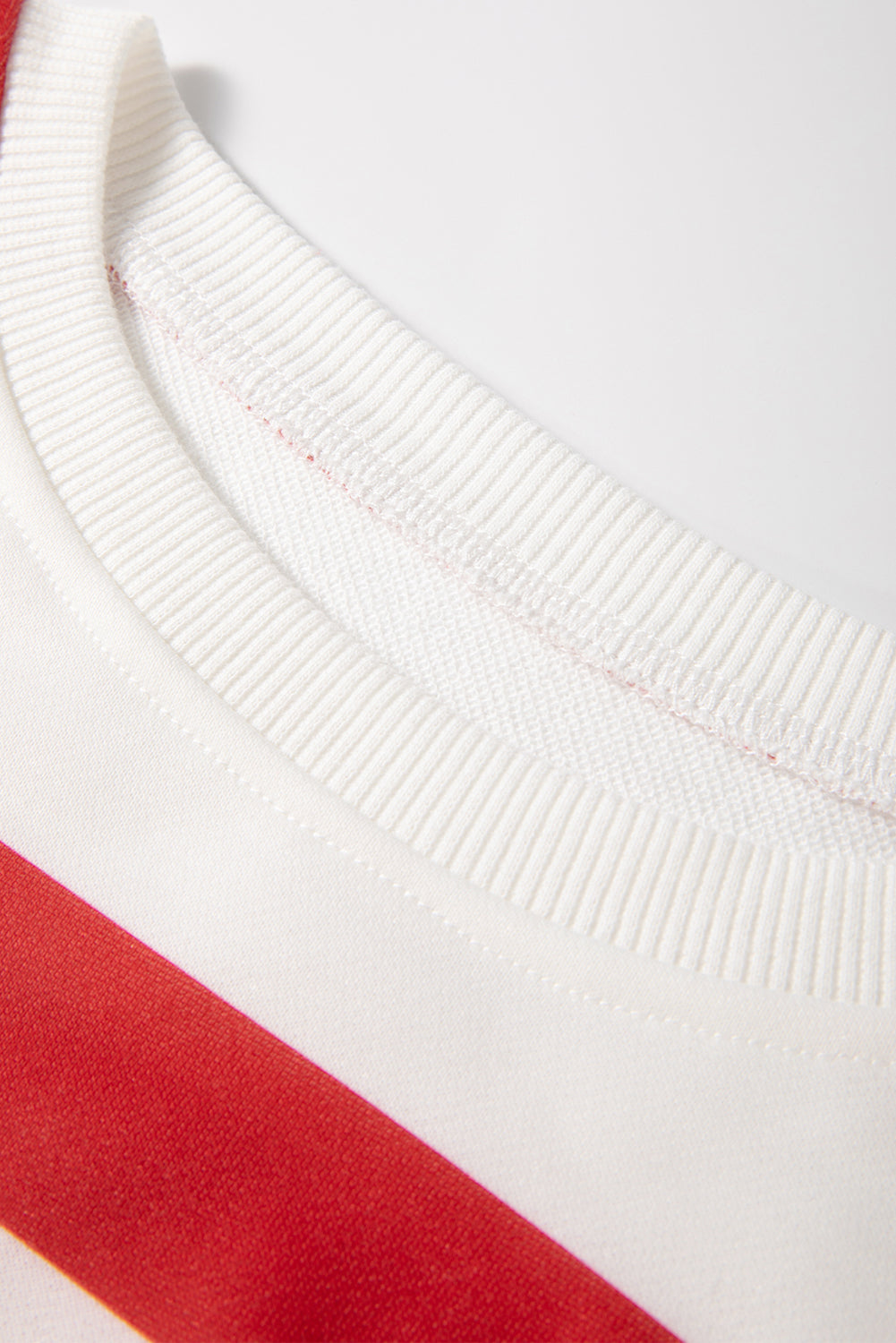 Light French Beige Striped Drop Shoulder Pullover and Joggers Set - The Eggy's store