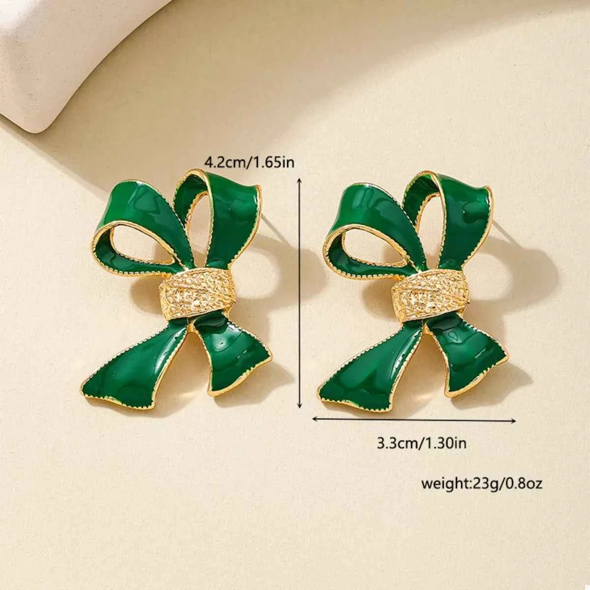 18K Gold-Plated Bow Earrings
