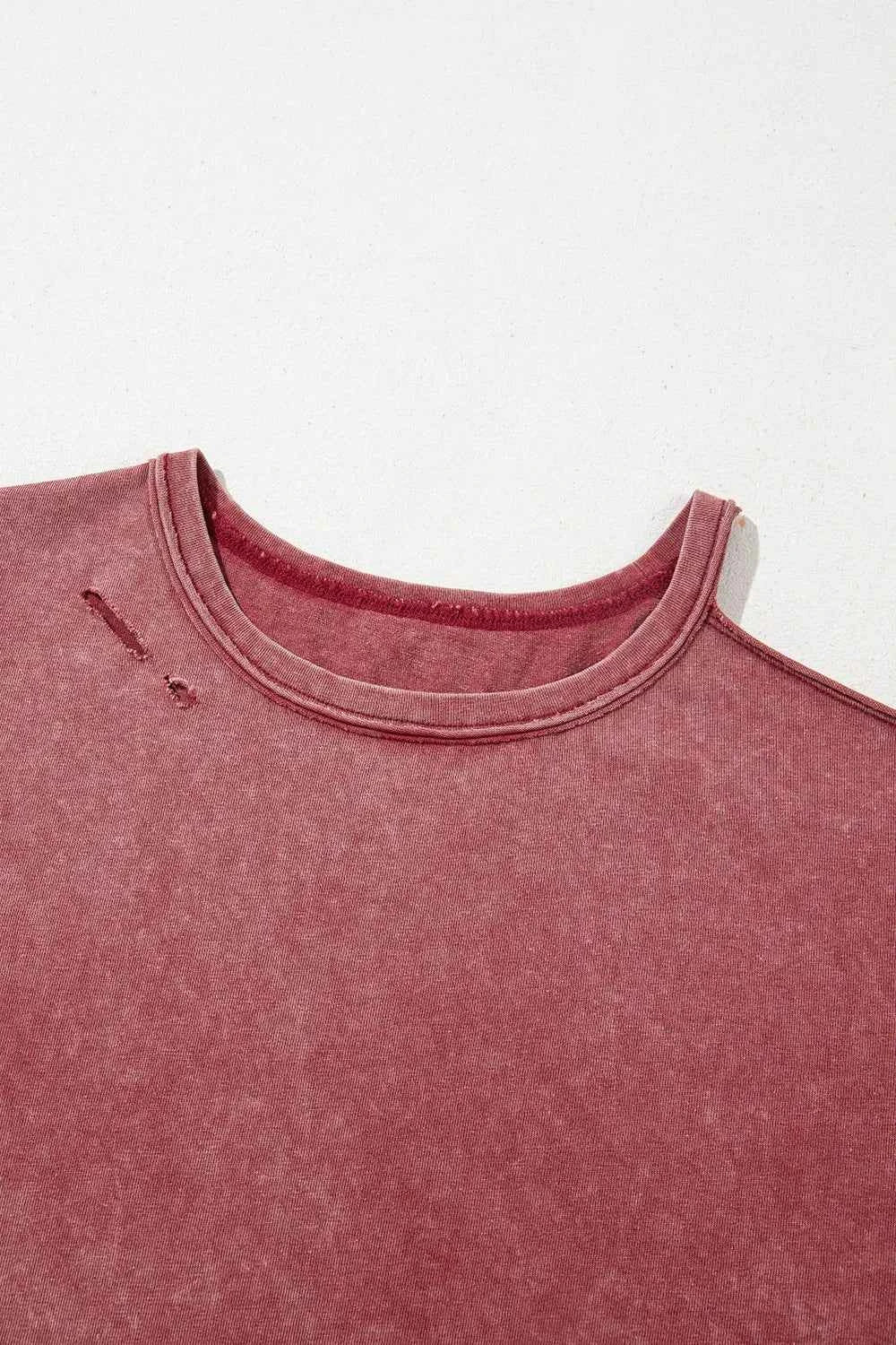 One Shoulder Half Sleeve Oversized Tunic T Shirt