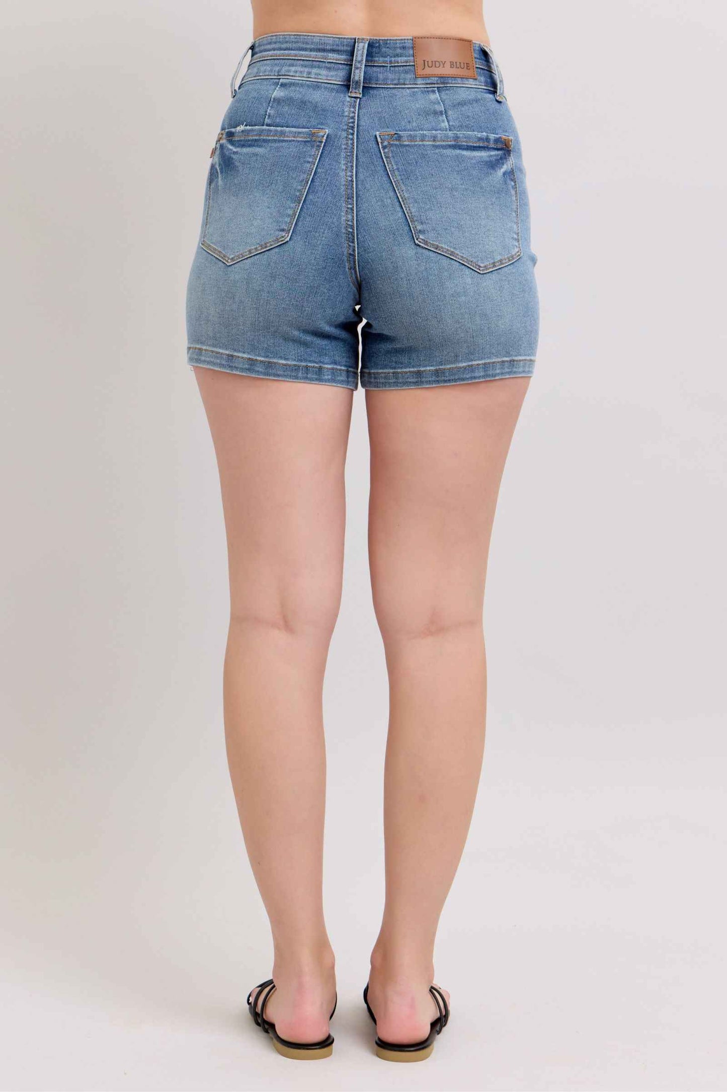 Judy Blue Full Size High Rise Tummy Control Denim Shorts Plus Size