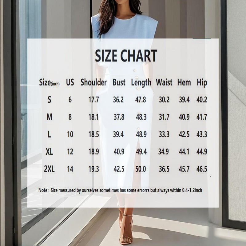Women's Solid Color Round Neck Short Sleeve Dress With Side Slit, Button & Pockets - A-Line Cinched Waist Summer Casual Office Wear - The Eggy's store