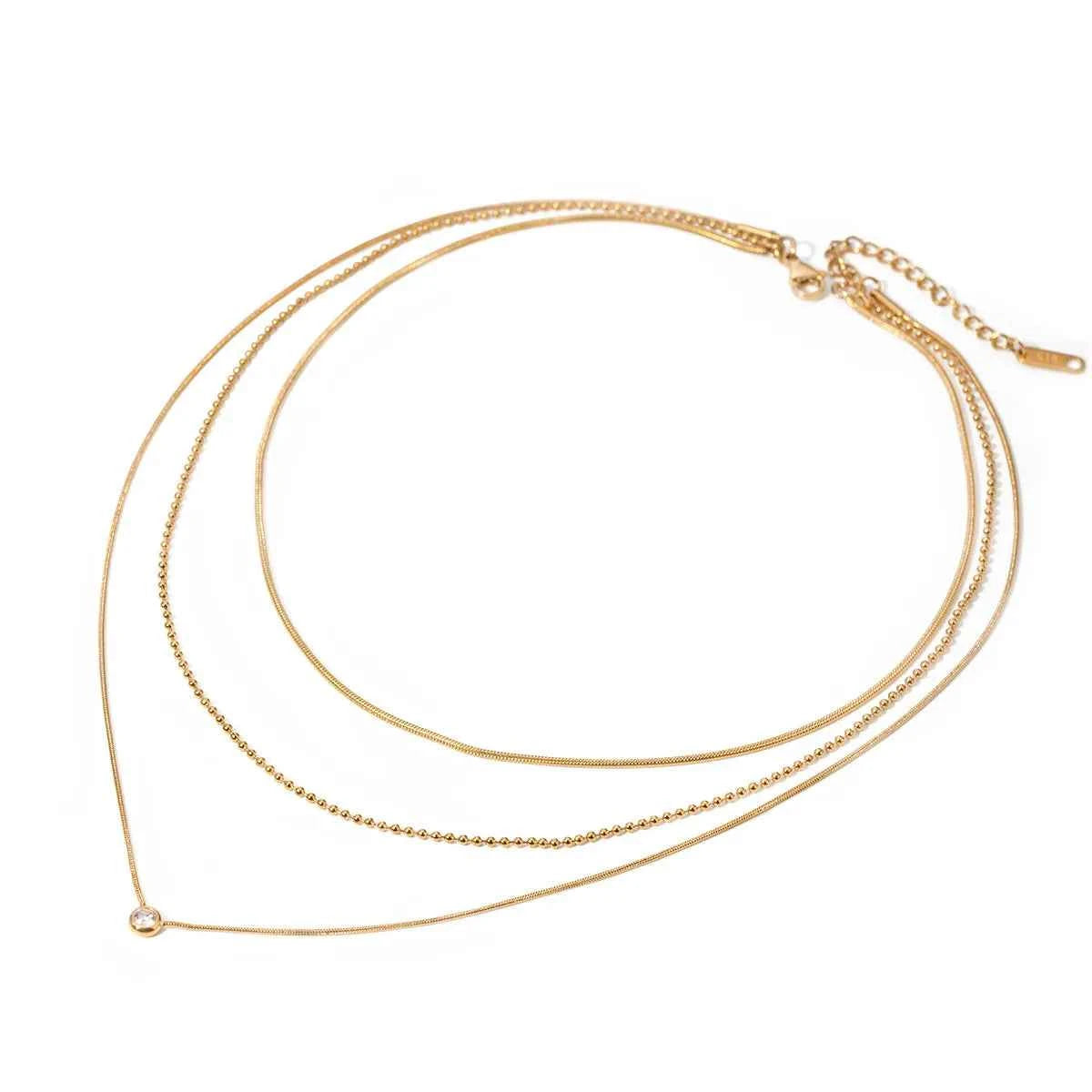 18K Gold-Plated Layered Necklace