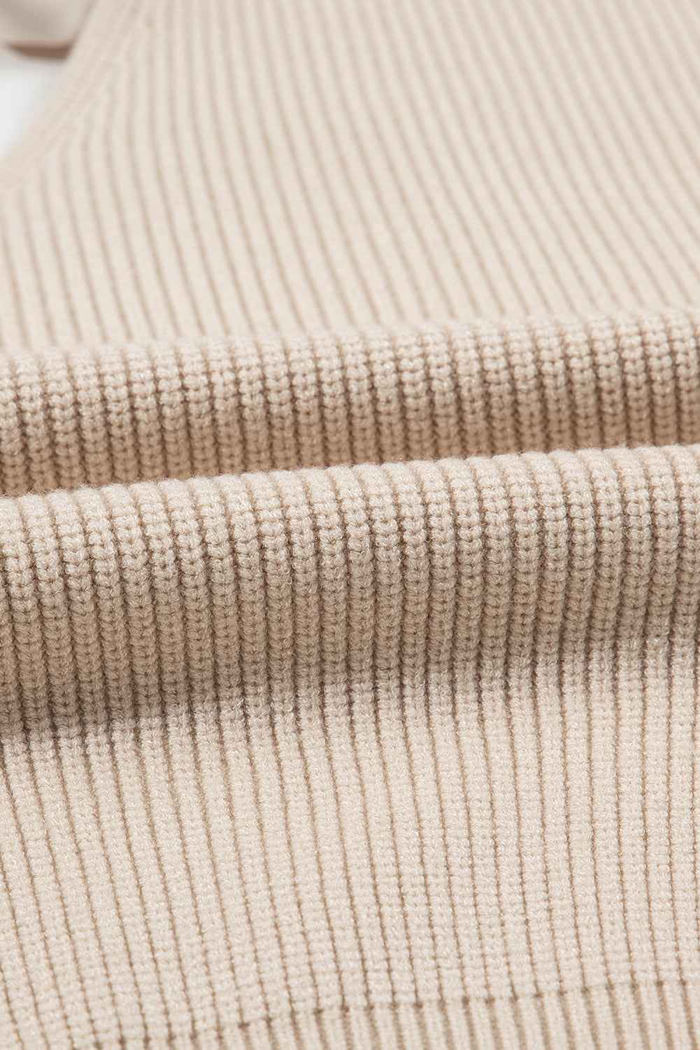 Bow Back Lantern Sleeve V-Neck Sweater