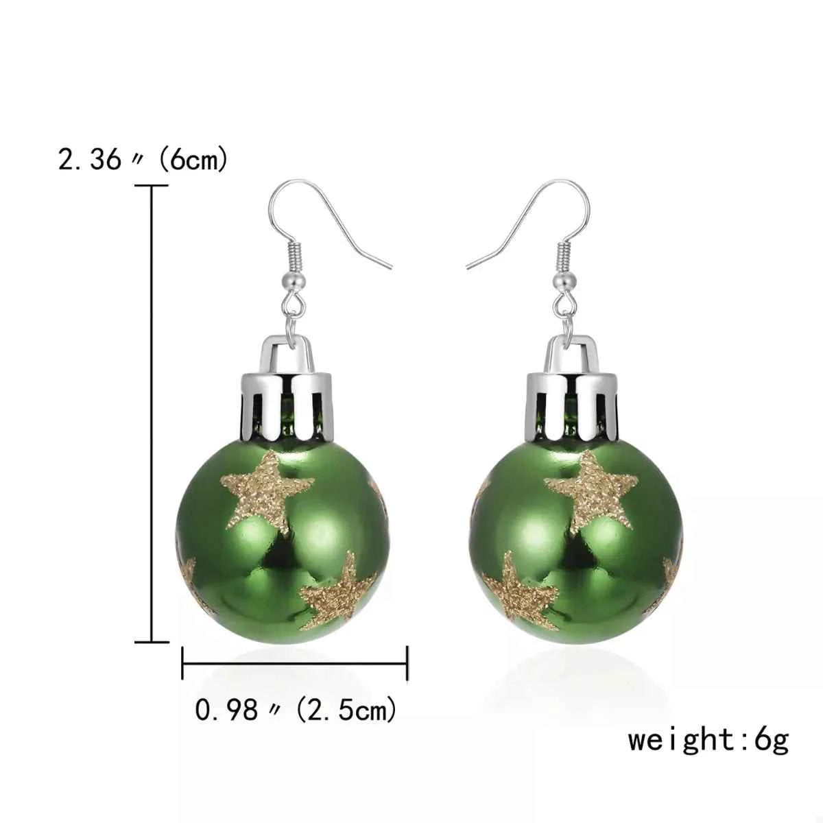 Christmas Ball Drop Earrings