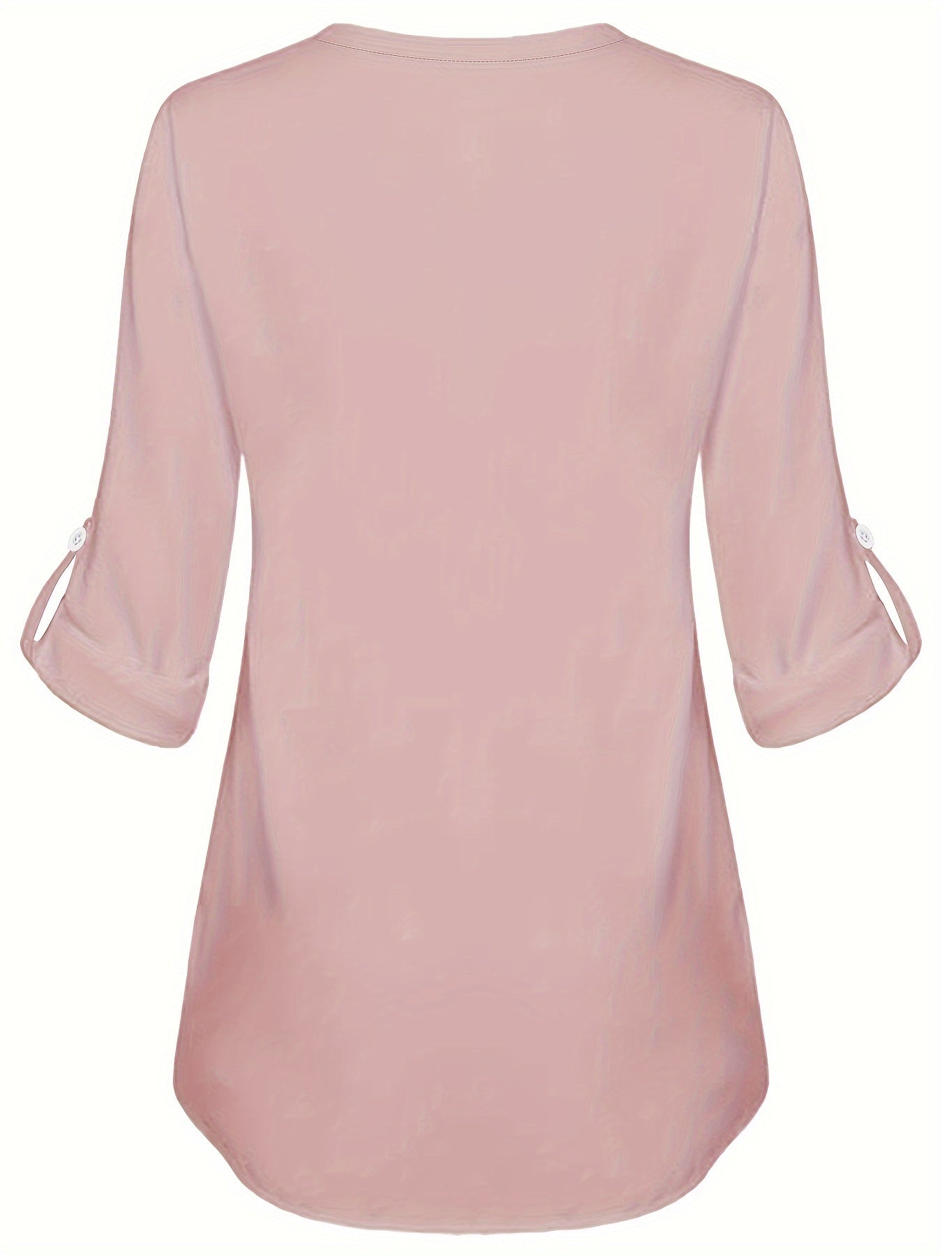 Women's Pearl Button Blouse - Long Sleeved Casual Versatile Top - The Eggy's store