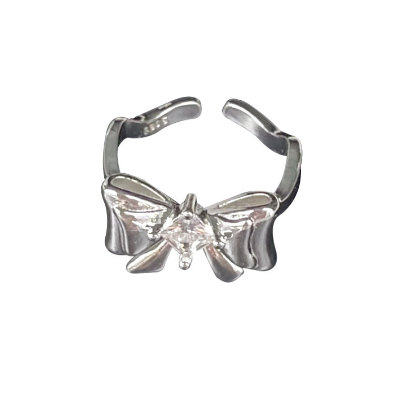 Bow Young Girl Jewelry Sterling Silver Bow Ring 925 Sterling Silver Ring - The Eggy's store