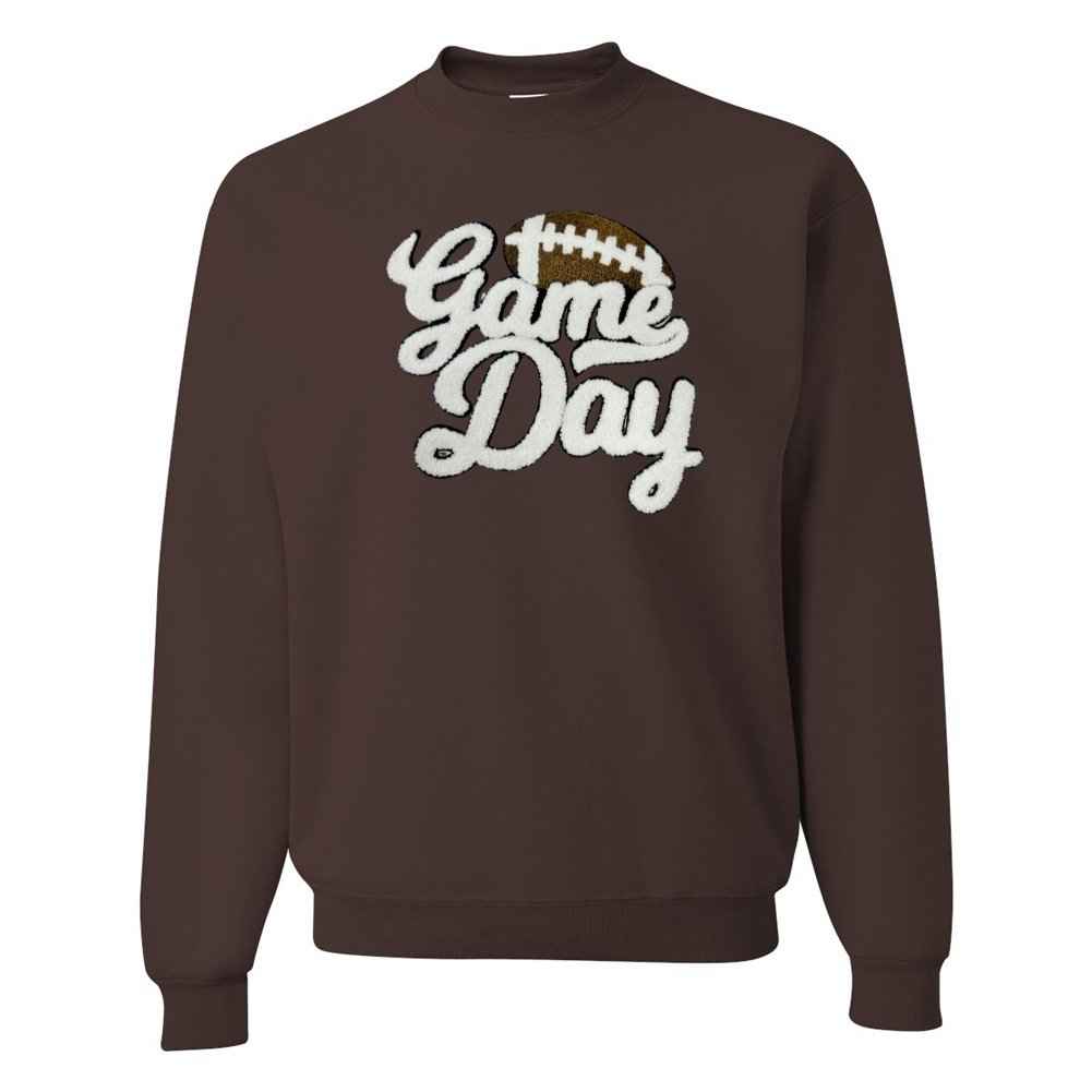 Football 'Gameday' Letter Patch Crewneck Sweatshirt