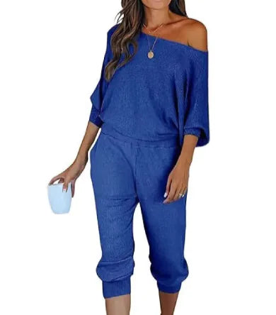 Stylish Off-Shoulder Jumpsuit with Sleeves
