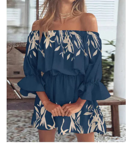 Women's Off-Shoulder Printed Women's Blouse