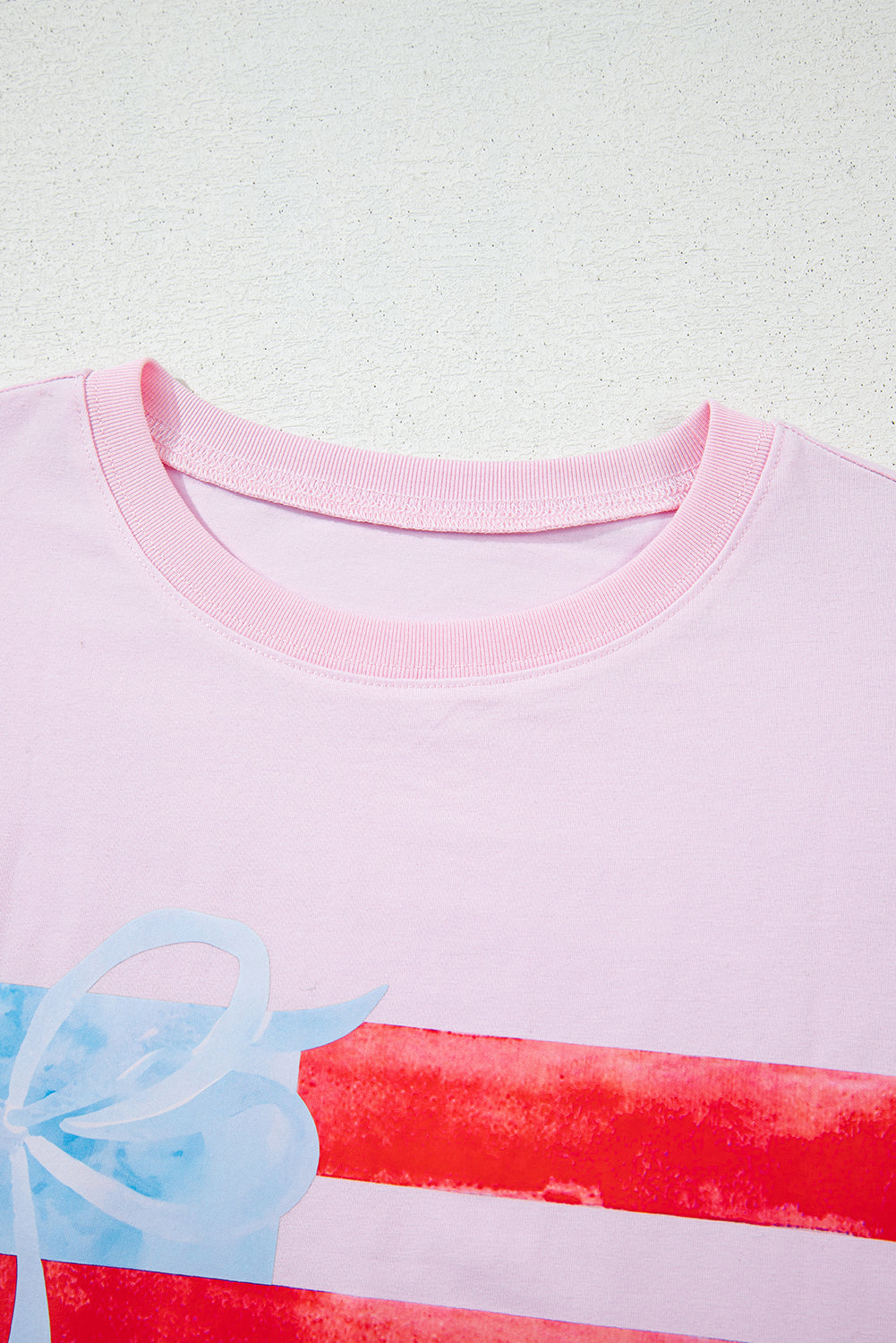Flag Bow Graphic Crewneck Women's T-Shirt