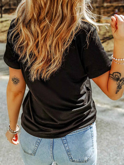 Round Neck Ghost Boo Halloween Graphic T Shirt