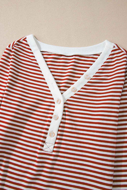 Stripe Top and Pants Christmas Lounge Set