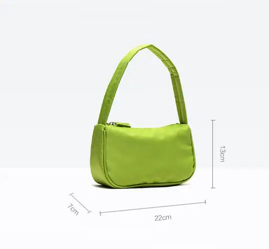 Vintage Hobo Shoulder Bag – Lightweight Nylon Purse | 3 Colors
