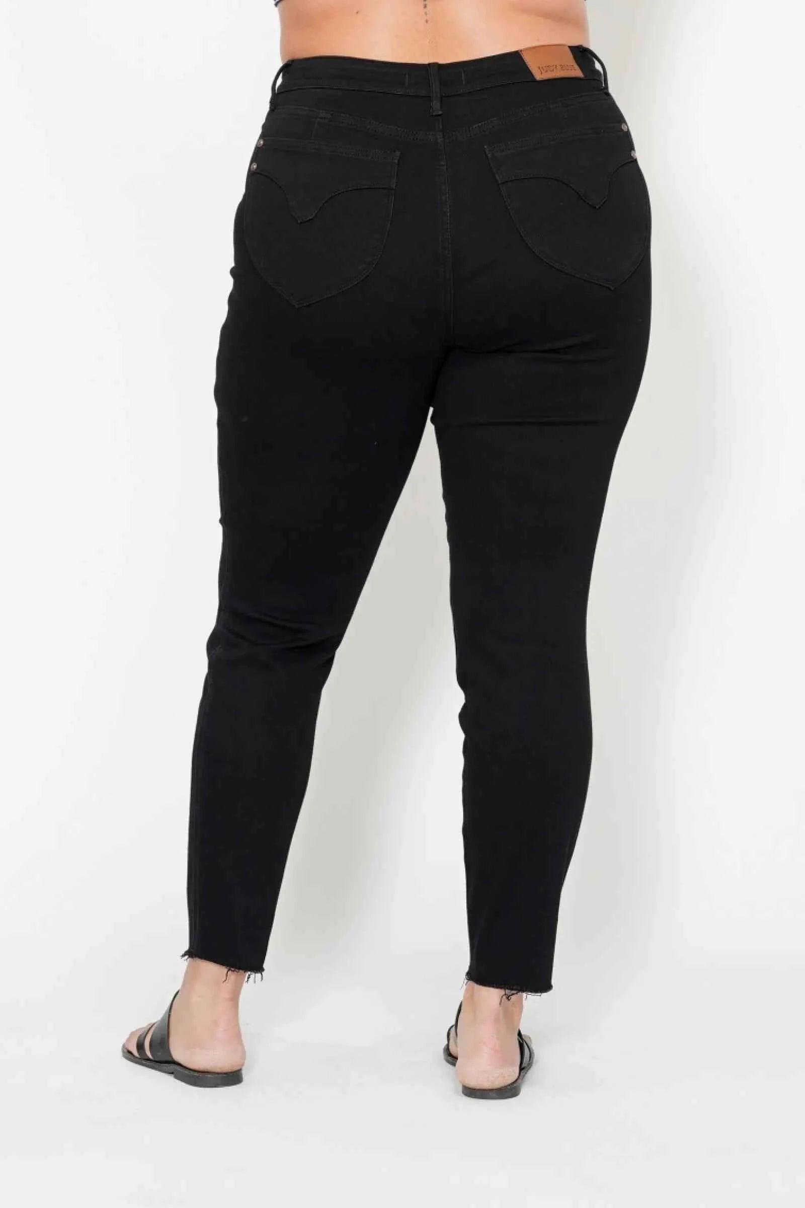 Judy Blue Full Size High Waisted Tummy Control Shield Pockets Skinny Jeans Plus Size