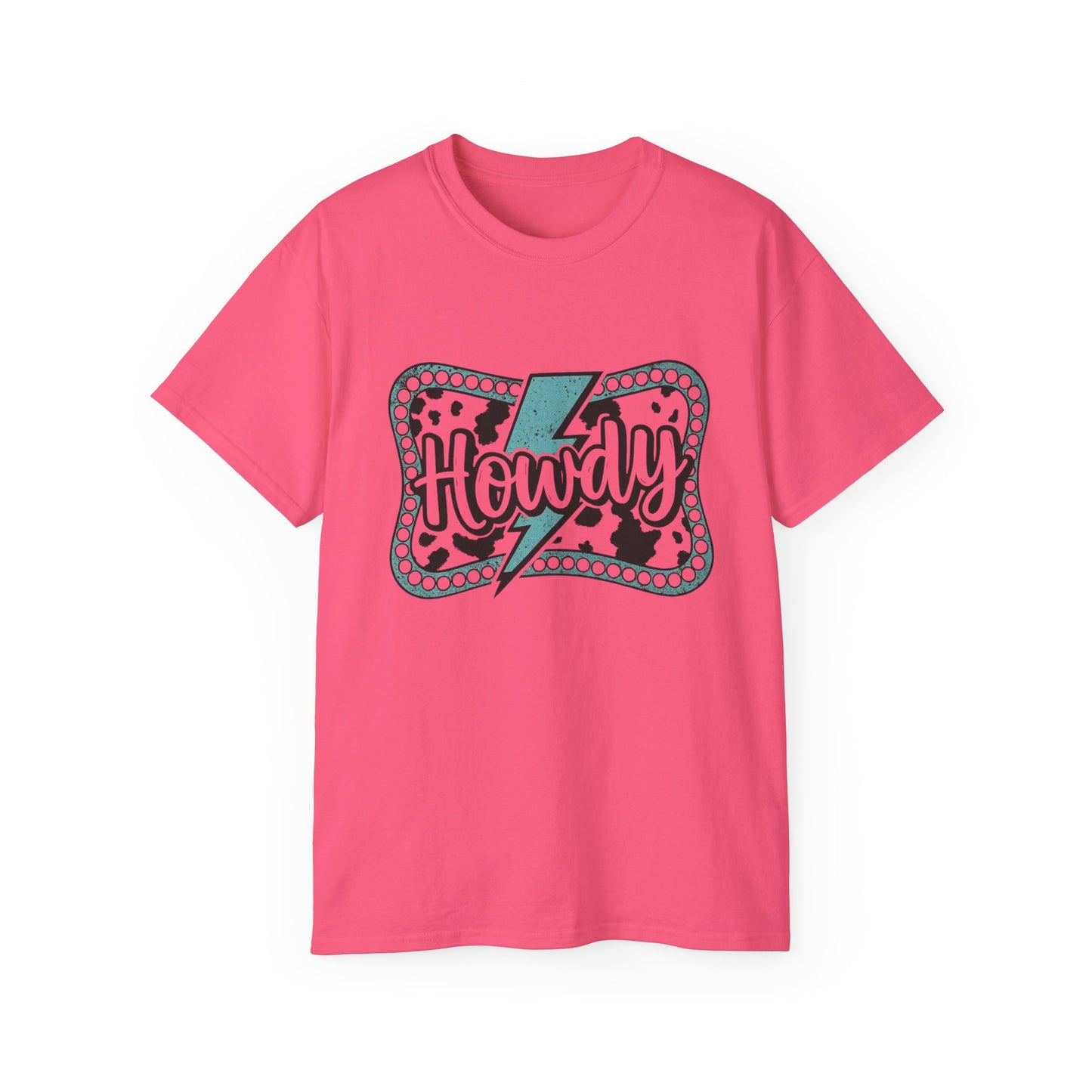 Howdy Lightning Graphic Tee - Fun Unisex Cotton Women's T-Shirt for Summer, Festivals, Casual Wear - The Eggy's store
