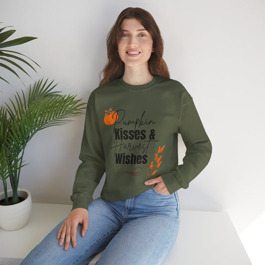 Pumpkin Kisses: Adult Crewneck Sweatshirt
