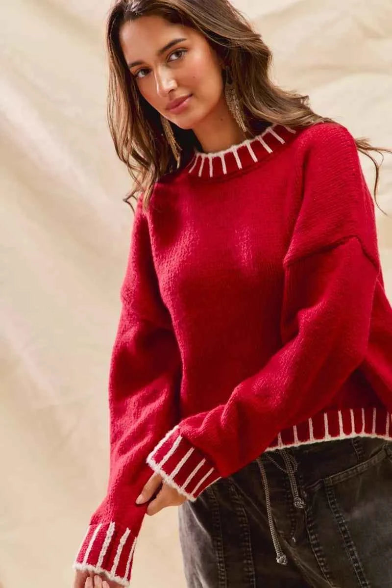 SO ME Loose Fit Christmas Holiday Sweater