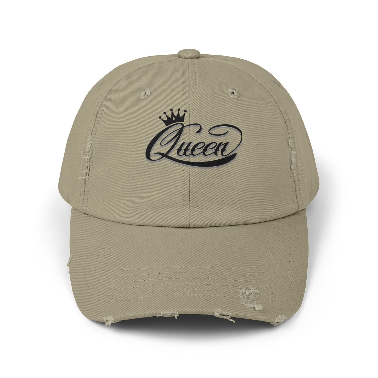 Distressed Queen Cap - Vintage Style Unisex Baseball Hat, Hip Hop Headgear & Streetwear Fashion Accessory - The Eggy's store