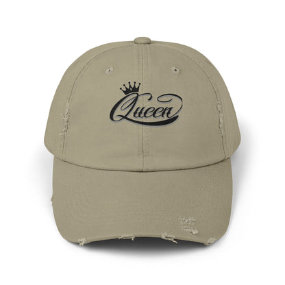 Distressed Queen Cap - Vintage Style Unisex Baseball Hat, Hip Hop Headgear & Streetwear Fashion Accessory - The Eggy's store