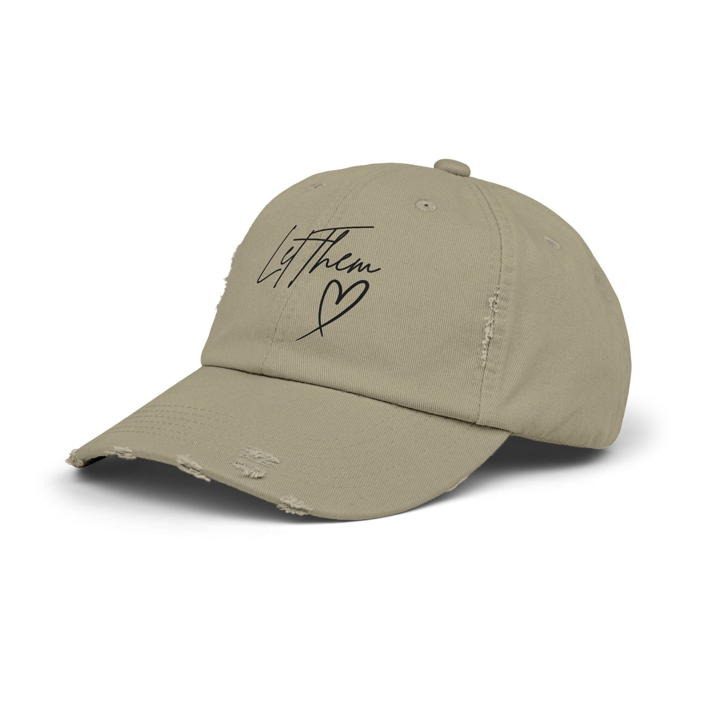 Let Them Distressed Hat Design - Unique Distressed Hat Design