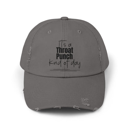 Throat Punch Hat: Unisex Distressed Cap - The Eggy's store