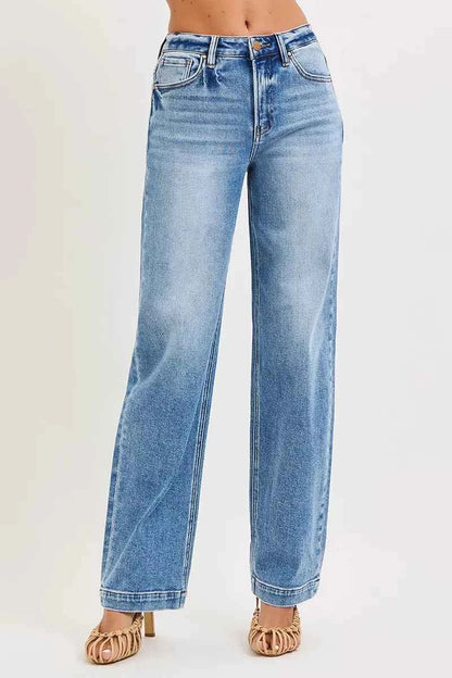 RISEN High Rise Wide Baggy Jeans