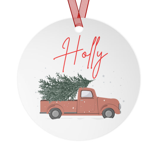 Holly: Metal Christmas Ornaments