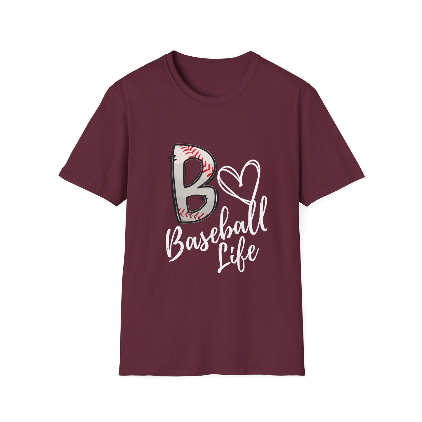 Baseball Life Adult T-Shirt - Softstyle Tee for Avid Fans