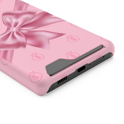 Money and Bows Phone Case with Card Holder