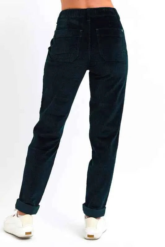Judy Blue Full Size High Waist Corduroy Cuffed Jogger Plus Size