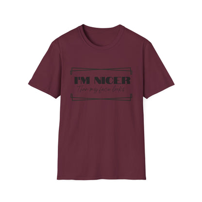 Nicer than My Face T-Shirt - Stylish and Fun Women's T-shirt