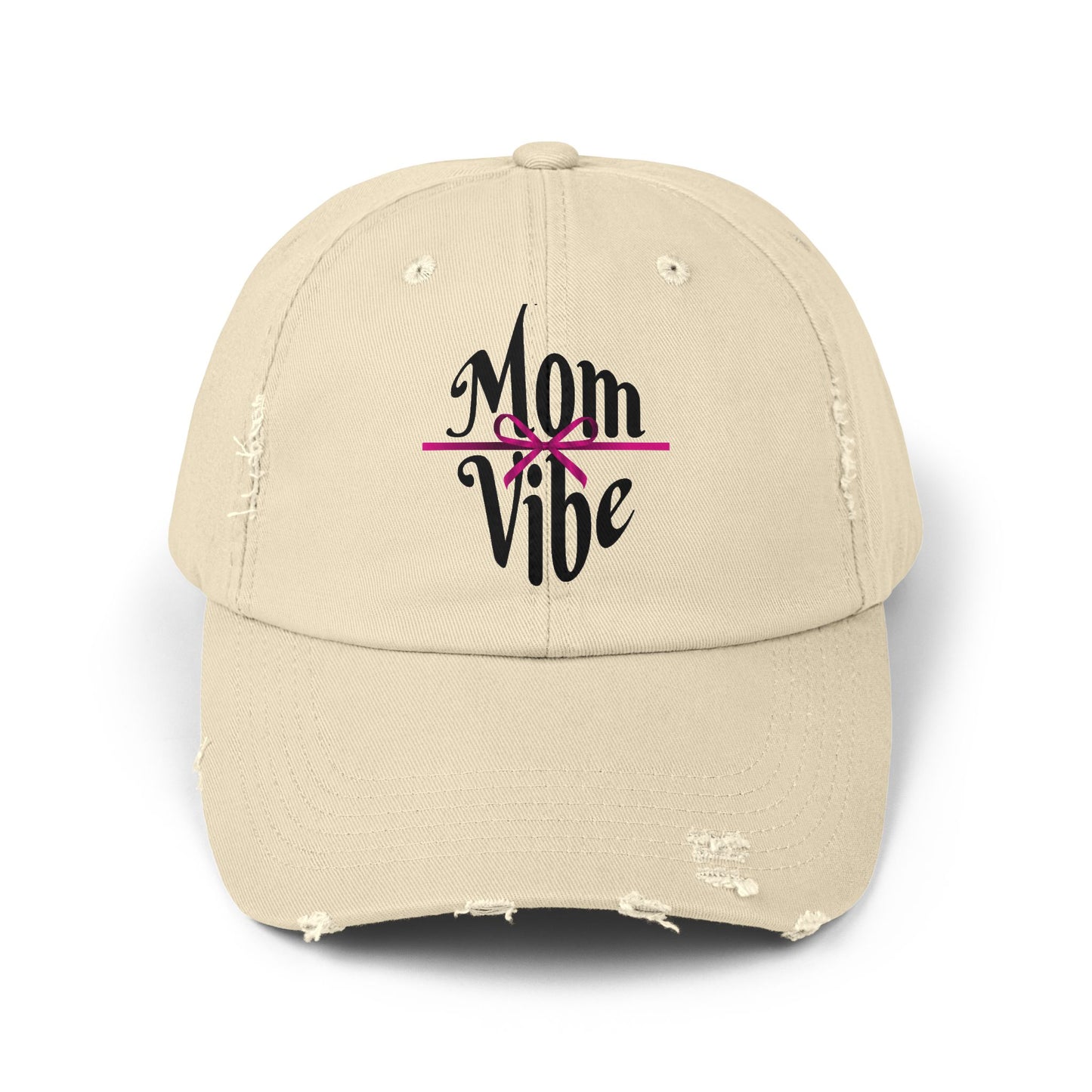 Mom Vibe Cap: Adult Distressed Cap for Stylish Moms