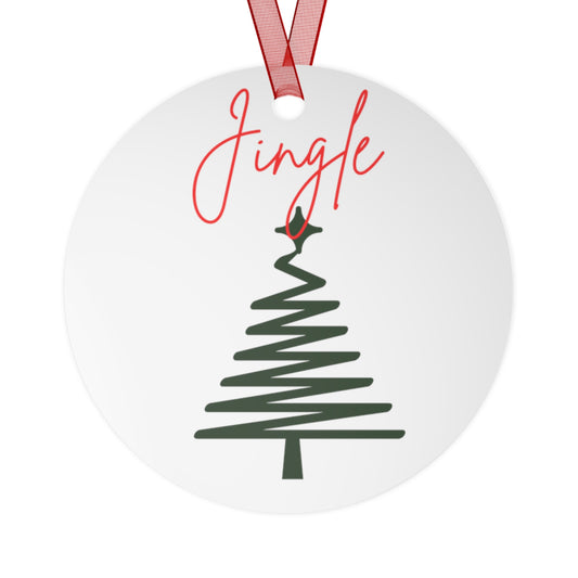 Jingle Metal Christmas Ornaments - Festive Holiday Decor