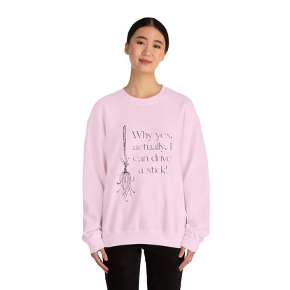 Whimsical Witch Crewneck Sweatshirt, Cozy Fall Fashion, Halloween Gift, Magical Sweatshirt, Unisex Spooky Apparel