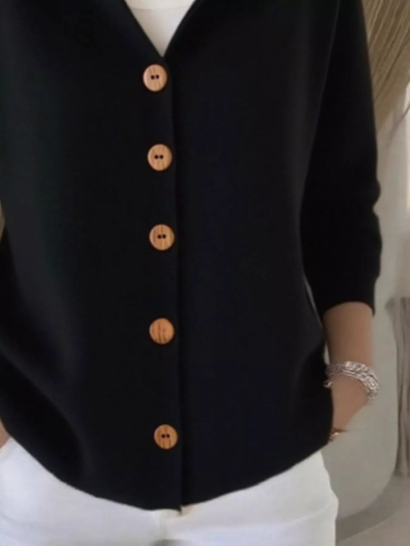 Full Size Hooded Button-Down Knit Cardigan Plus Size