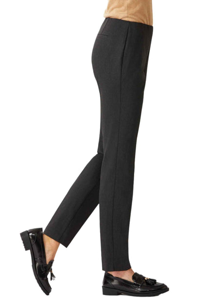 Ecru Designs Mid Waist Solid Stretch Crepe Pant