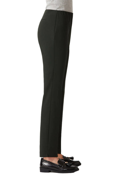 Ecru Designs Mid Waist Solid Stretch Crepe Pant