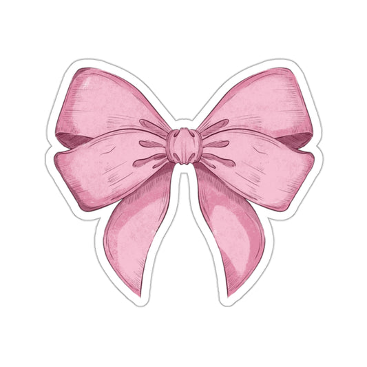 Pink Bow Stickers - Kiss-Cut Design