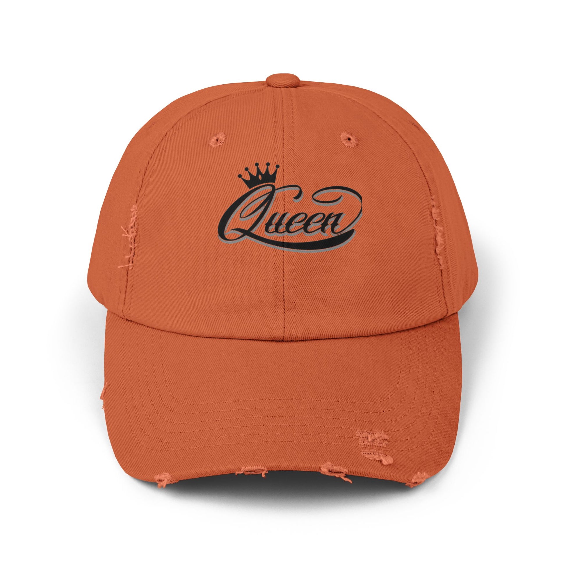 Distressed Queen Cap - Vintage Style Unisex Baseball Hat, Hip Hop Headgear & Streetwear Fashion Accessory - The Eggy's store