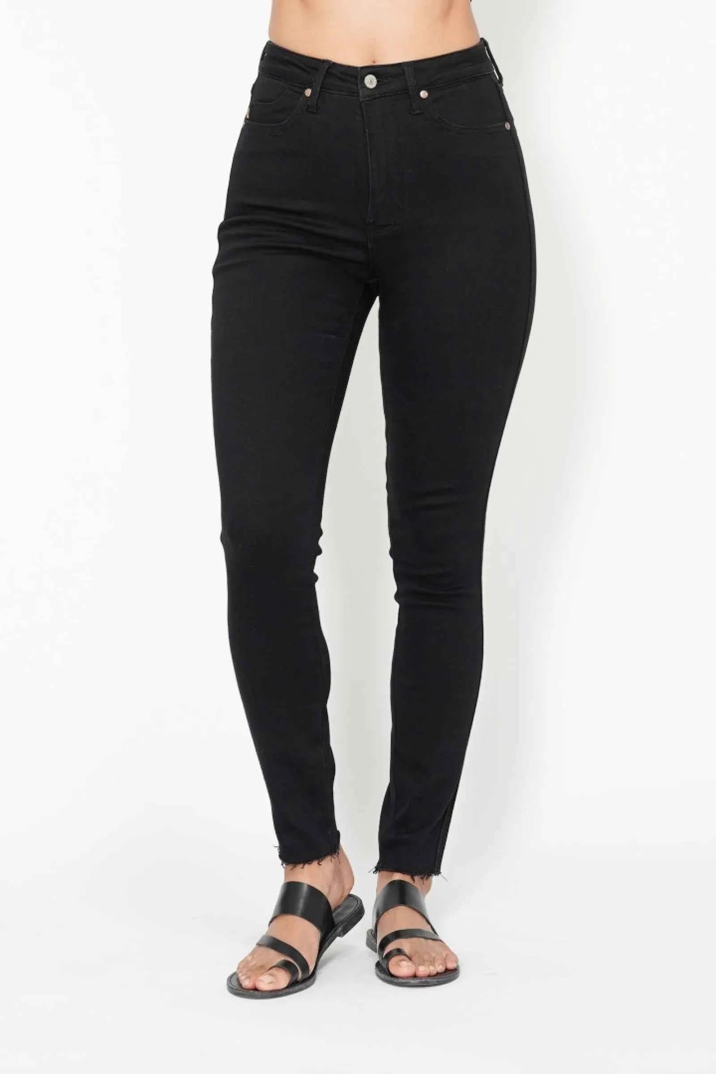 Judy Blue Full Size High Waisted Tummy Control Shield Pockets Skinny Jeans Plus Size