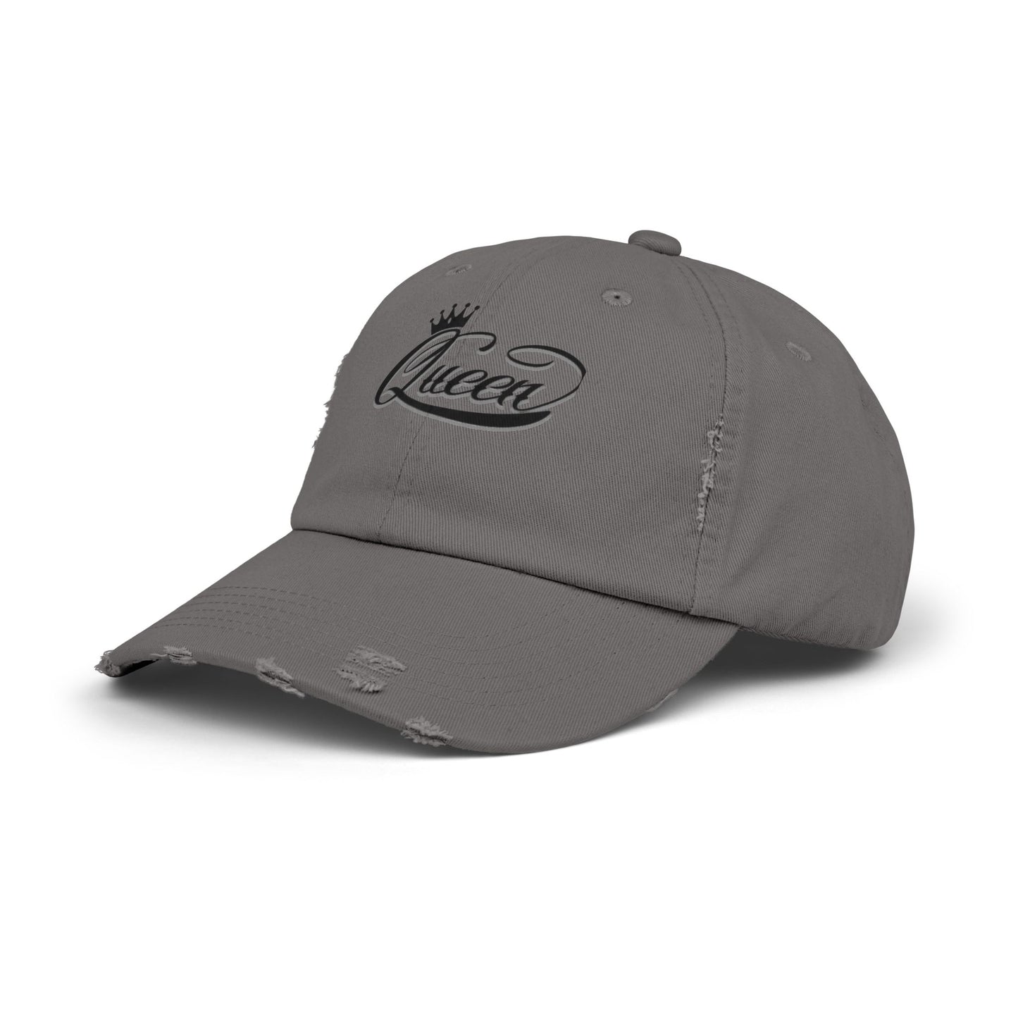 Distressed Queen Cap - Vintage Style Unisex Baseball Hat, Hip Hop Headgear & Streetwear Fashion Accessory - The Eggy's store