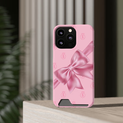 Money and Bows Phone Case with Card Holder