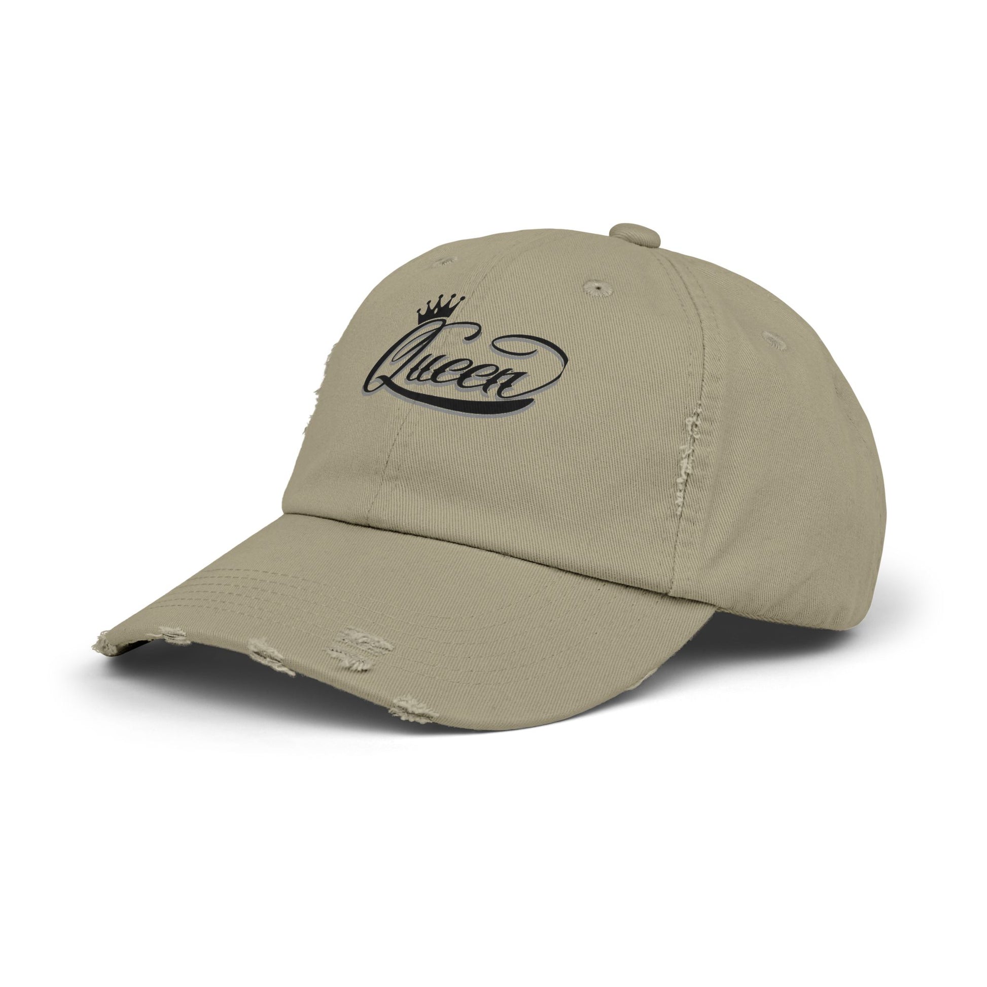 Distressed Queen Cap - Vintage Style Unisex Baseball Hat, Hip Hop Headgear & Streetwear Fashion Accessory - The Eggy's store
