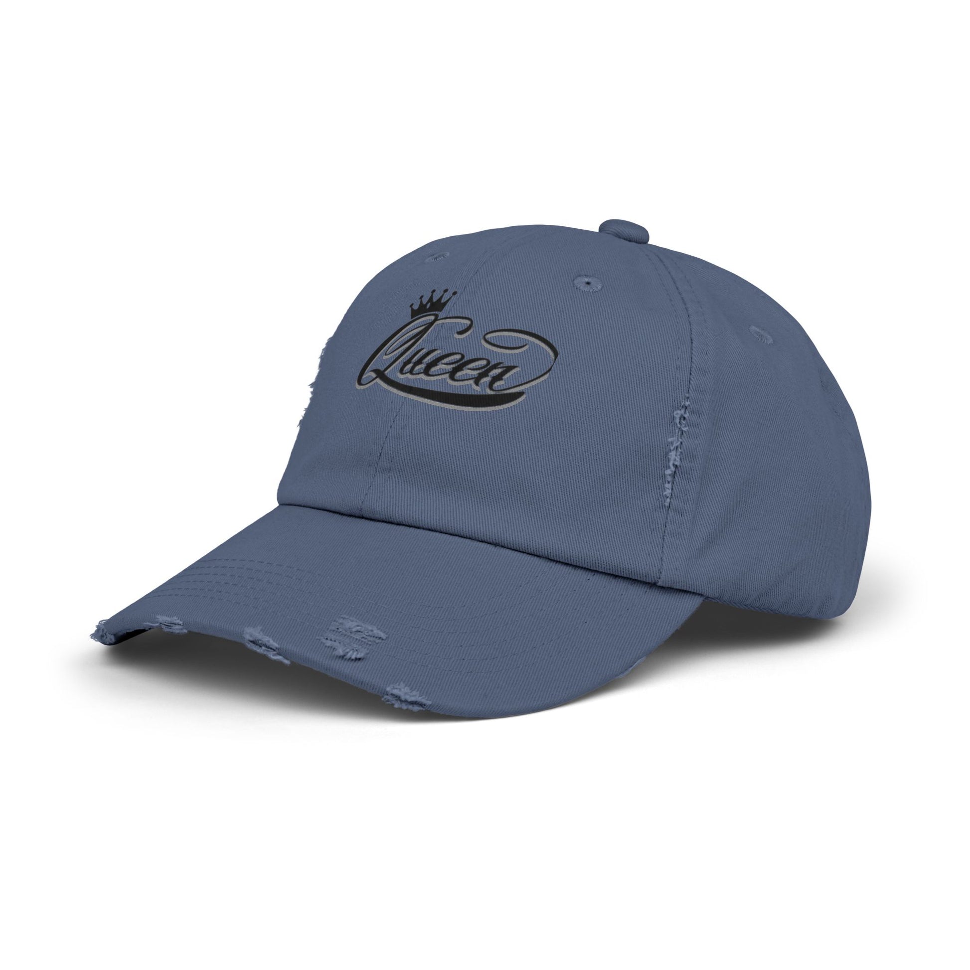 Distressed Queen Cap - Vintage Style Unisex Baseball Hat, Hip Hop Headgear & Streetwear Fashion Accessory - The Eggy's store