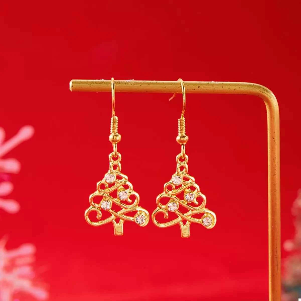 Christmas Tree Shape Dangle Earrings